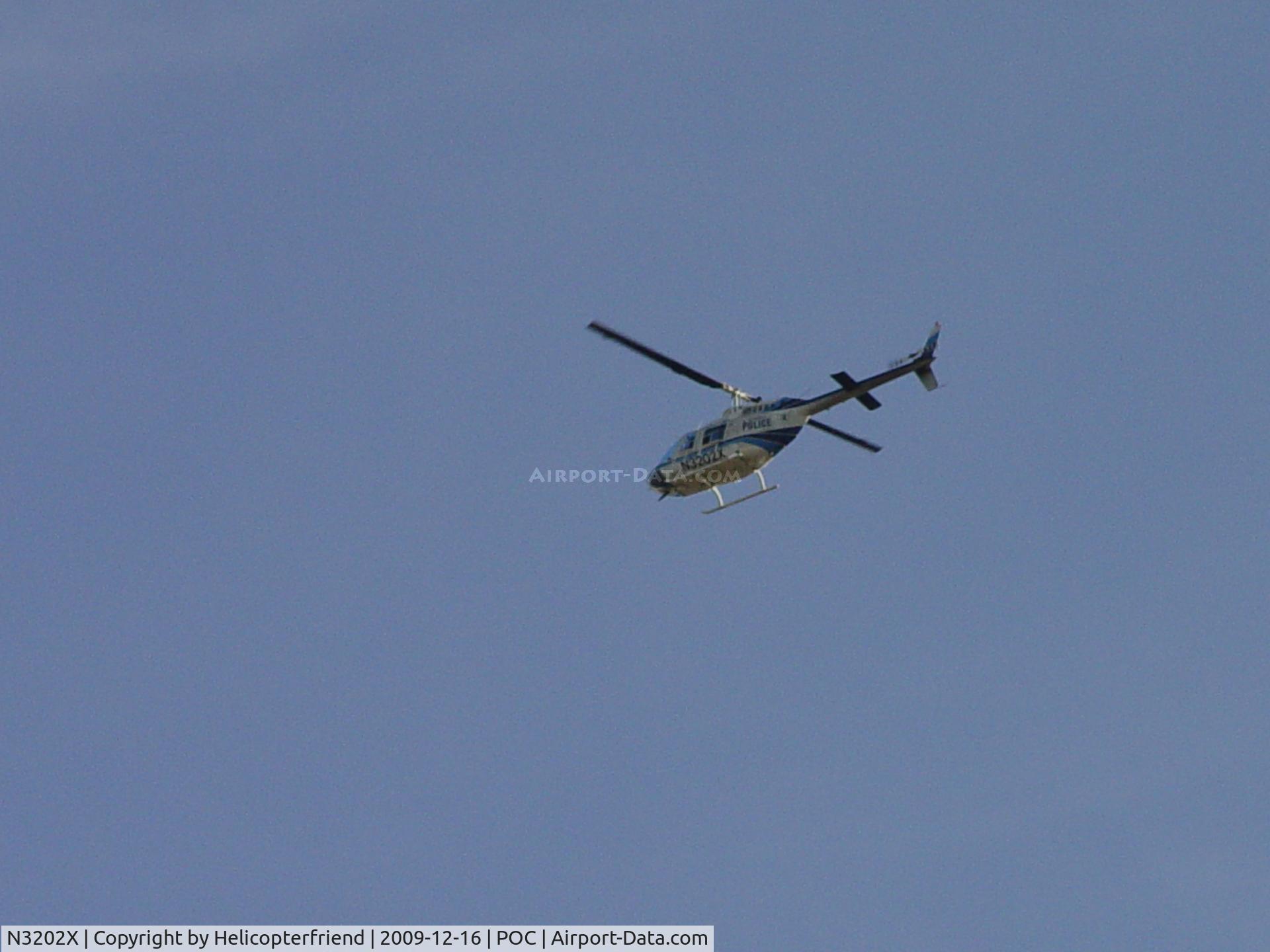 N3202X, 1987 Bell 206B-3 C/N 3939, Flying through north of POC airspace eastbound