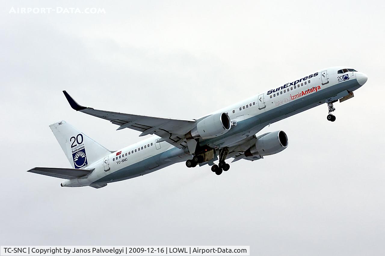 TC-SNC, 1994 Boeing 757-2Q8 C/N 26273, SunExpress Boeing B757-2Q8 take-off in LNZ/LOWL