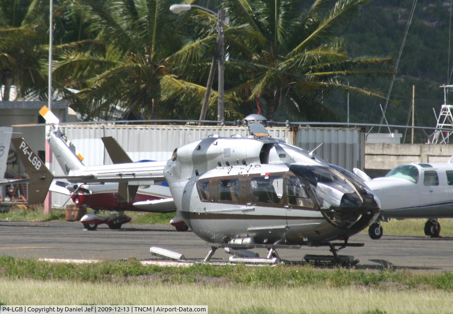 P4-LGB, 2004 Eurocopter-Kawasaki BK-117C-2 C/N 9052, P4-LGB park at the helipad