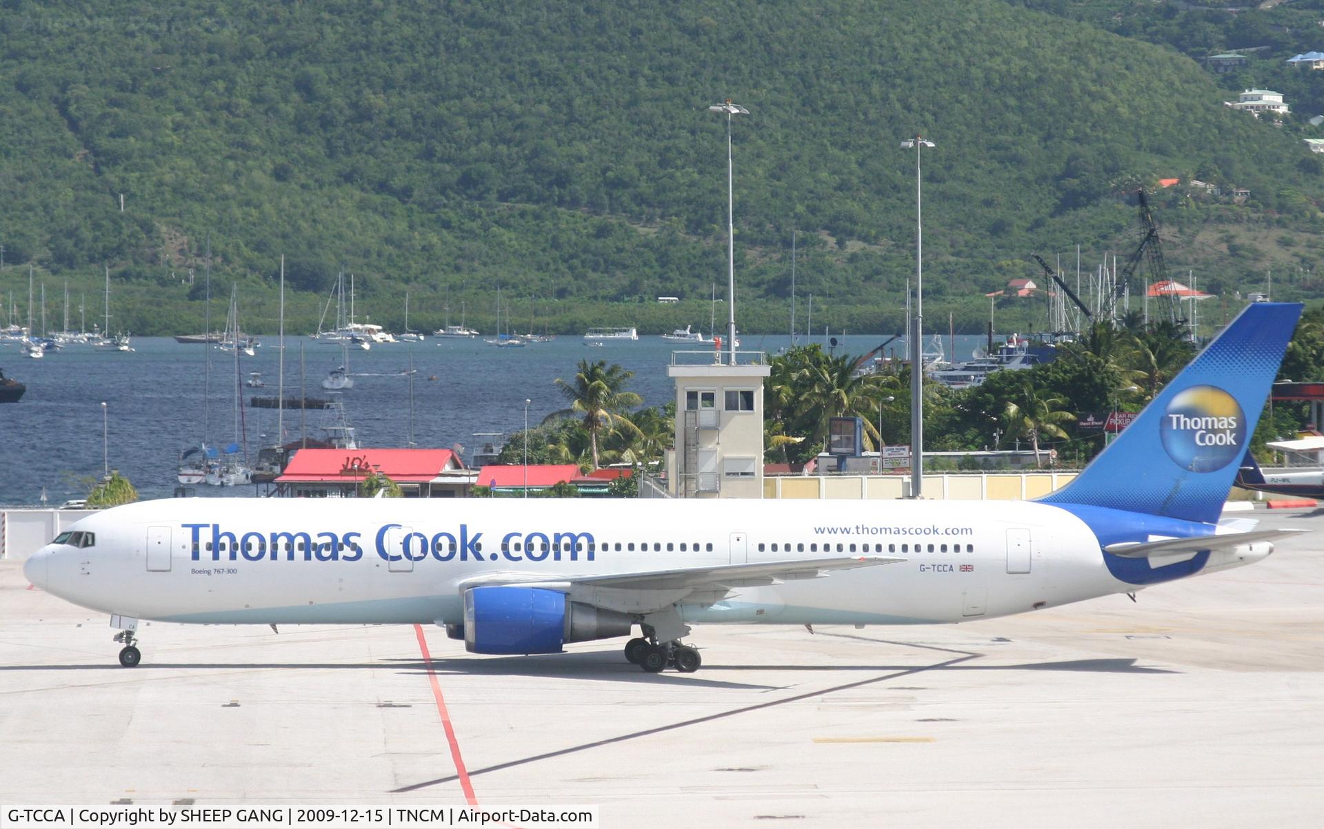 G-TCCA, 1994 Boeing 767-31K C/N 27205, Thomas Cook 767-300 taxing to the gate