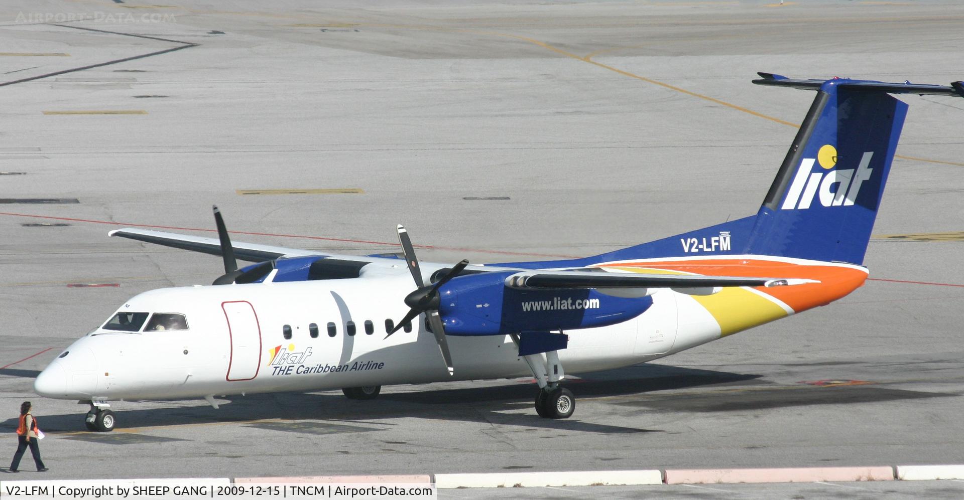 V2-LFM, 1991 De Havilland Canada DHC-8-311A Dash 8 C/N 267, Liat V2-LFM with a brand new paint job