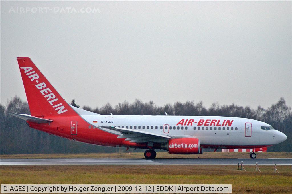 D-AGES, 1998 Boeing 737-75B C/N 28108, Ready for a take off on rwy 32