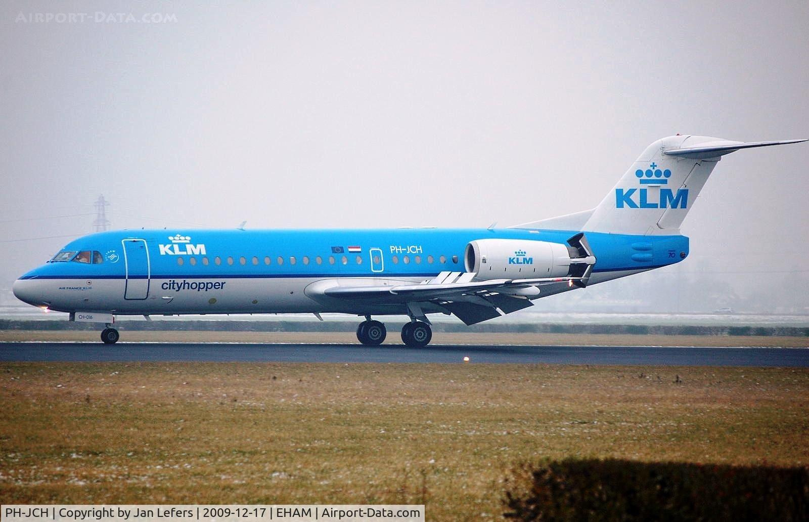 PH-JCH, 1994 Fokker 70 (F-28-0070) C/N 11528, KLM Fokker F28