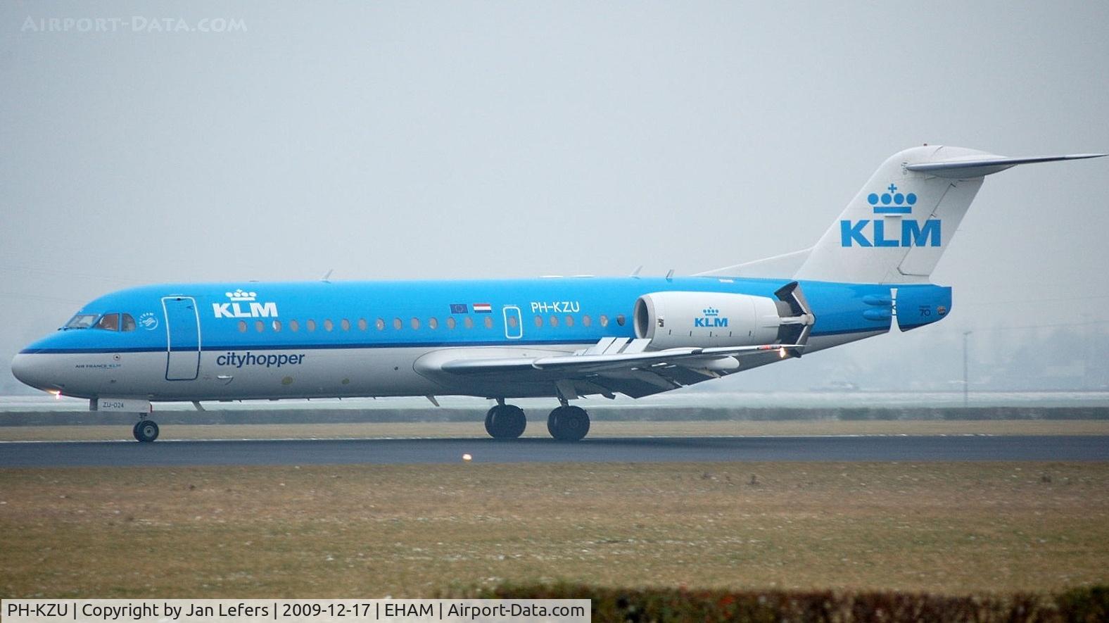 PH-KZU, 1995 Fokker 70 (F-28-0070) C/N 11543, KLM Fokker F28