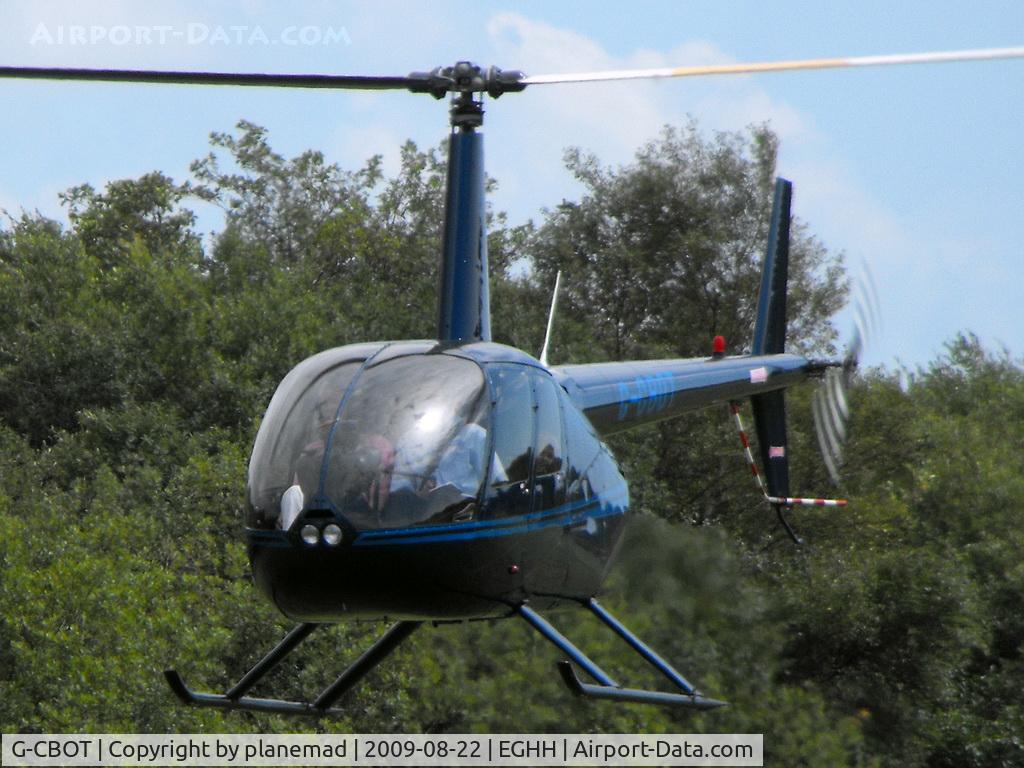 G-CBOT, 2002 Robinson R44 Raven C/N 1194, Arriving at the Flying Club