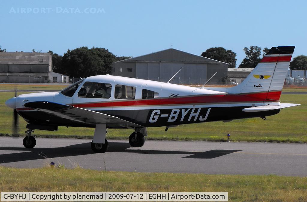 G-BYHJ, 1999 Piper PA-28R-201 Cherokee Arrow III C/N 28R-2844020, Taken from the Flying Club
