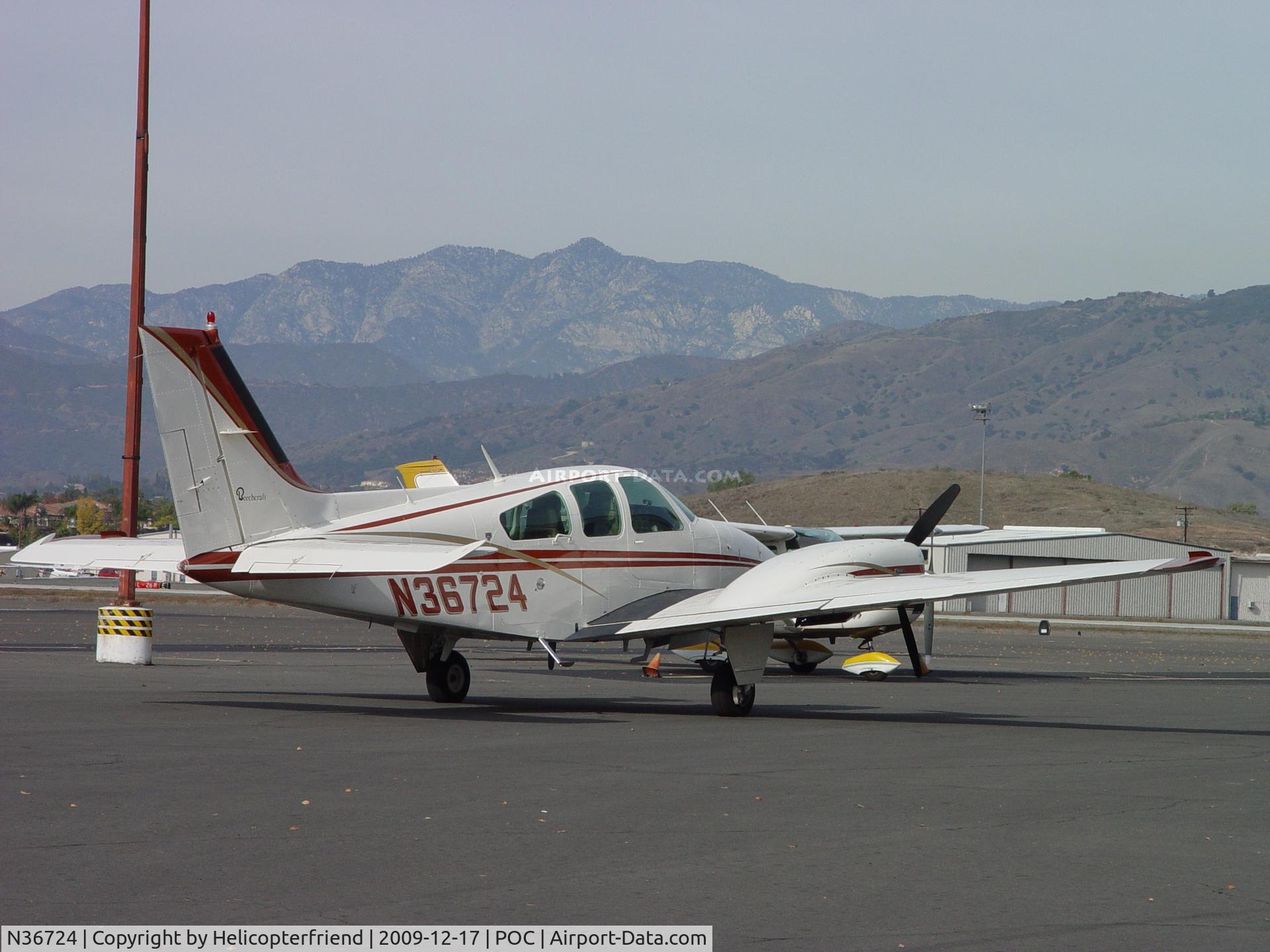 N36724, 1980 Beech 95-B55 (T42A) Baron C/N TC-2333, Parked by NAI Aircraft Services