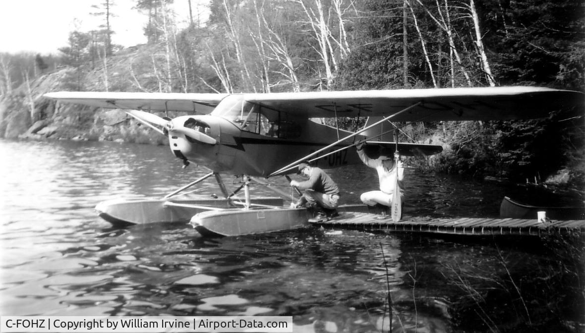 C-FOHZ, 1942 Piper J3C-65 Cub Cub C/N 8496, Clear Lake, Haliburton County, 1963
