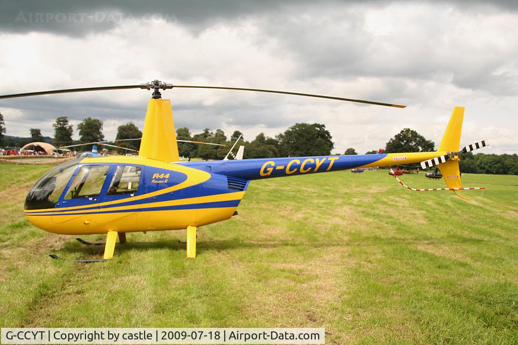 G-CCYT, 2004 Robinson R44 Raven II C/N 10443, seen @ Cholmondeley