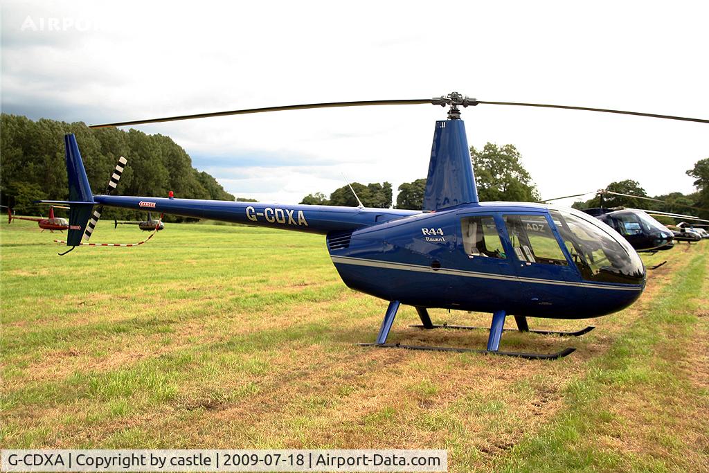 G-CDXA, 2006 Robinson R44 Raven I C/N 1584, seen @ Cholmondeley