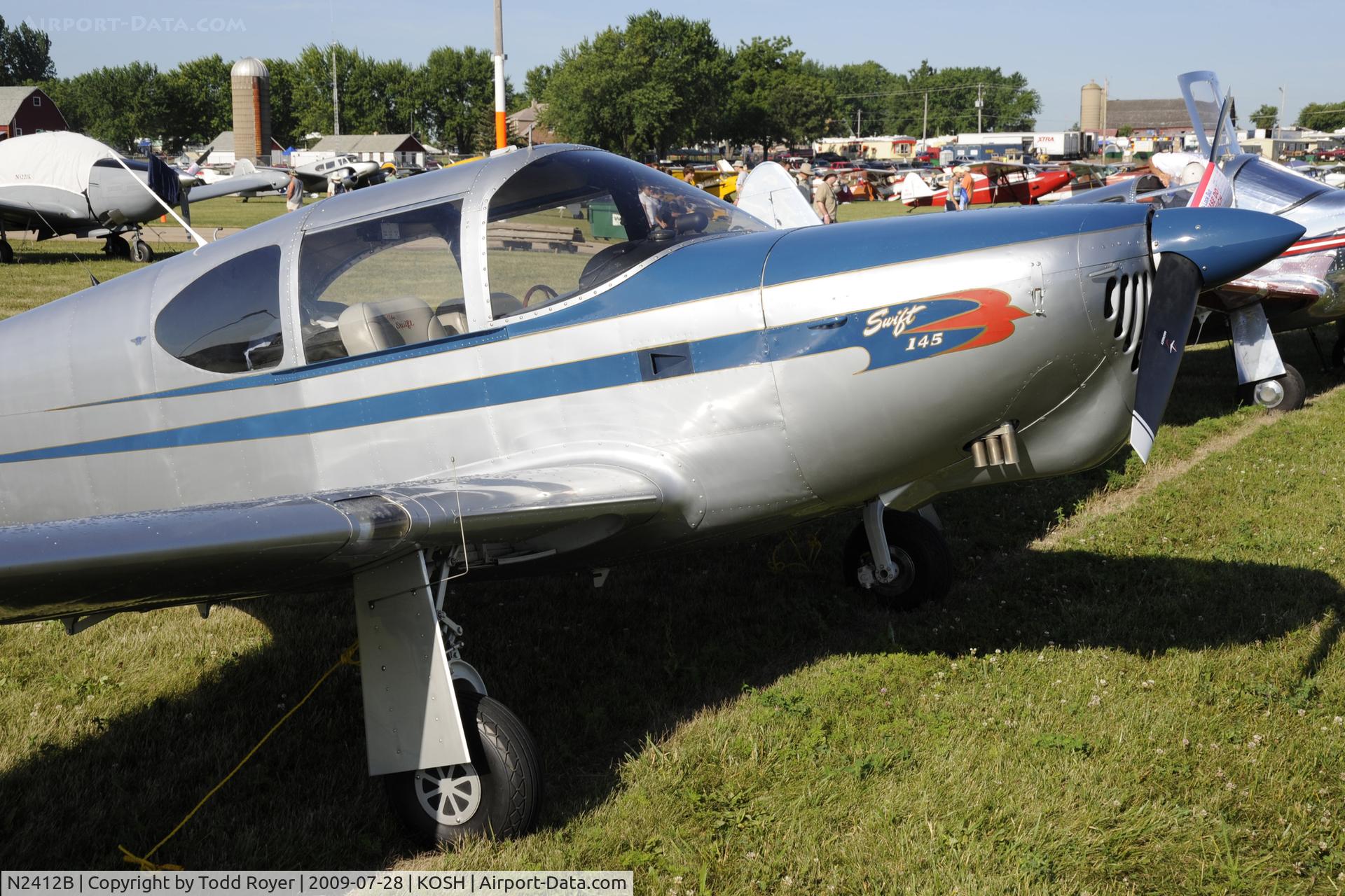 N2412B, 1949 Temco GC-1B Swift C/N 3712, EAA AIRVENTURE 2009