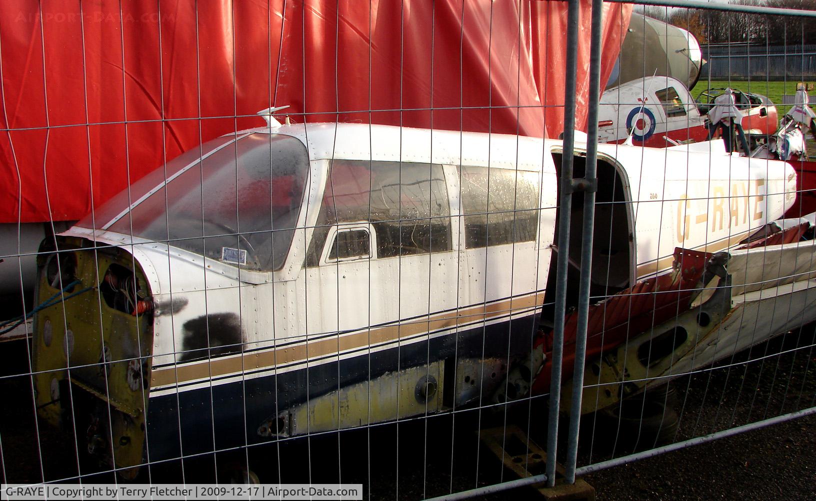 G-RAYE, 1966 Piper PA-32-260 Cherokee Six Cherokee Six C/N 32-460, Fuselage in a compound  at the Doncaster AeroVenture Museum