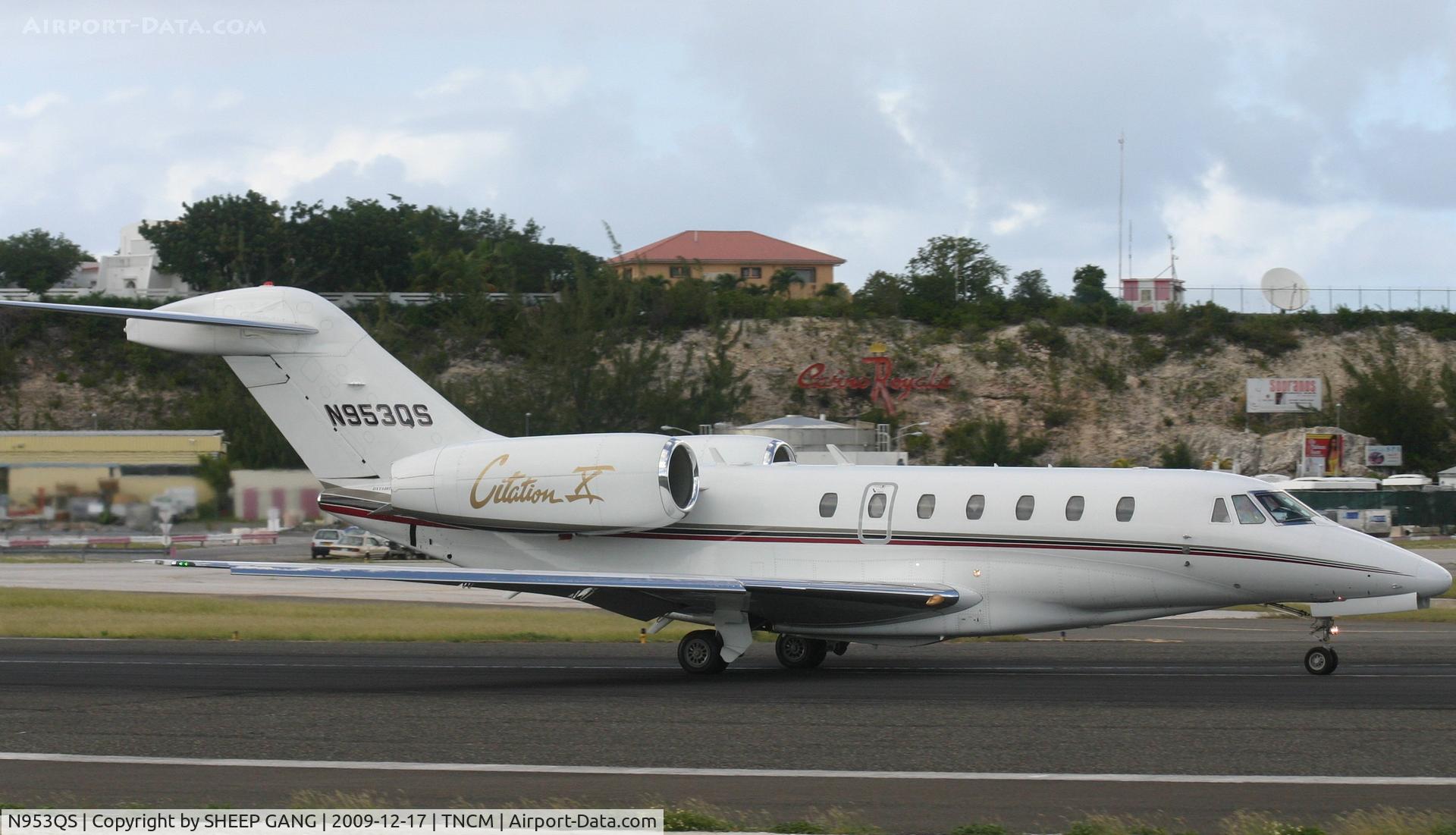 N953QS, 2001 Cessna 750 Citation X Citation X C/N 750-0153, N953QS departing TNCM