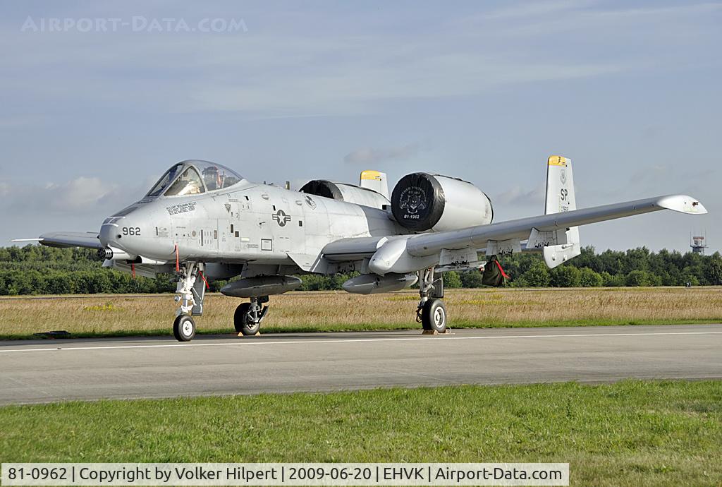 81-0962, 1981 Fairchild Republic A-10A Thunderbolt II C/N A10-0657, at Volkel