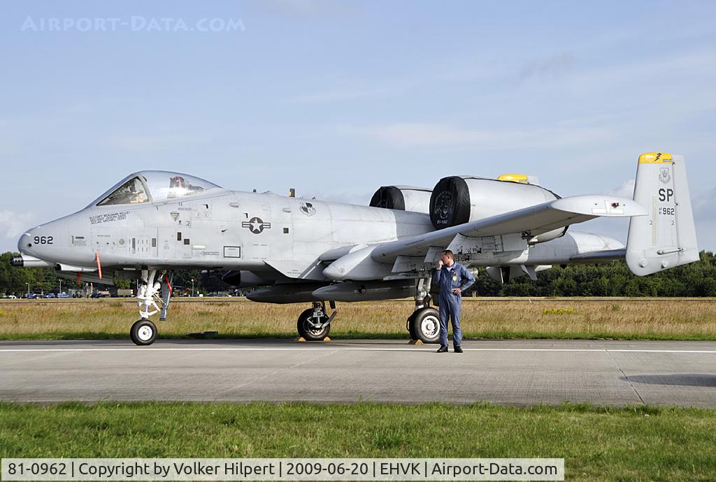 81-0962, 1981 Fairchild Republic A-10A Thunderbolt II C/N A10-0657, at Volkel