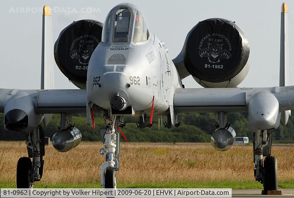81-0962, 1981 Fairchild Republic A-10A Thunderbolt II C/N A10-0657, at Volkel