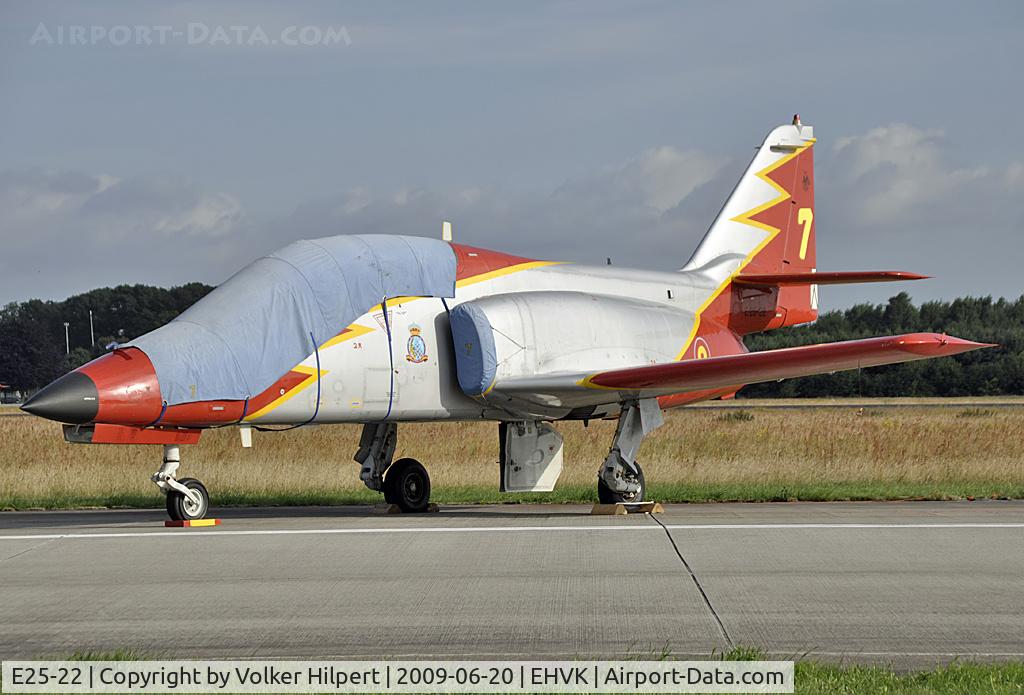 E25-22, CASA C-101EB Aviojet C/N EB01-22-022, at Volkel