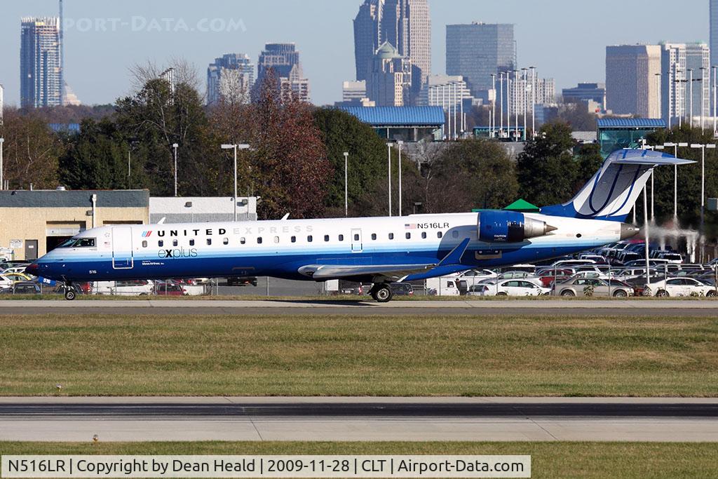 N516LR, 2006 Bombardier CRJ-700 (CL-600-2C10) Regional Jet C/N 10258, United Express (Mesa Airlines) N516LR (FLT ASH7094) taxiing to RWY 18C for departure to Chicago O'Hare Int'l (KORD).