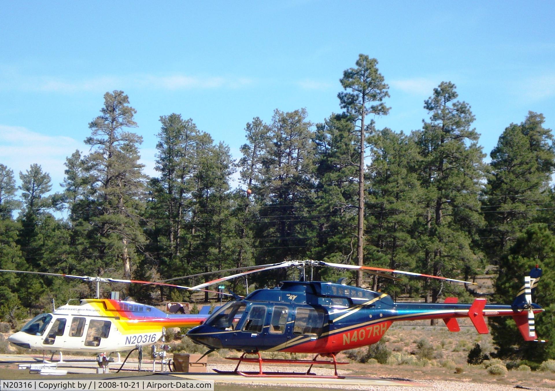 N20316, 1981 Bell 206L-1 LongRanger II C/N 45687, next to N407RH