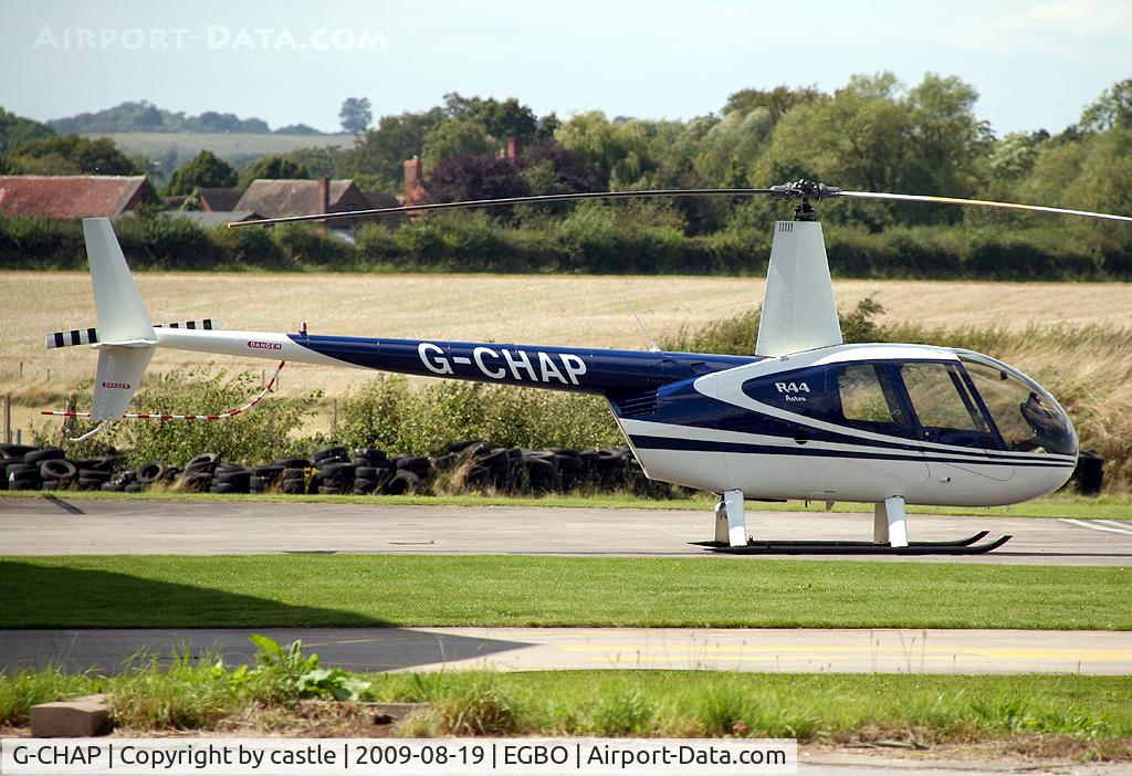 G-CHAP, 1997 Robinson R44 Astro C/N 0326, seen @ Wolverhampton