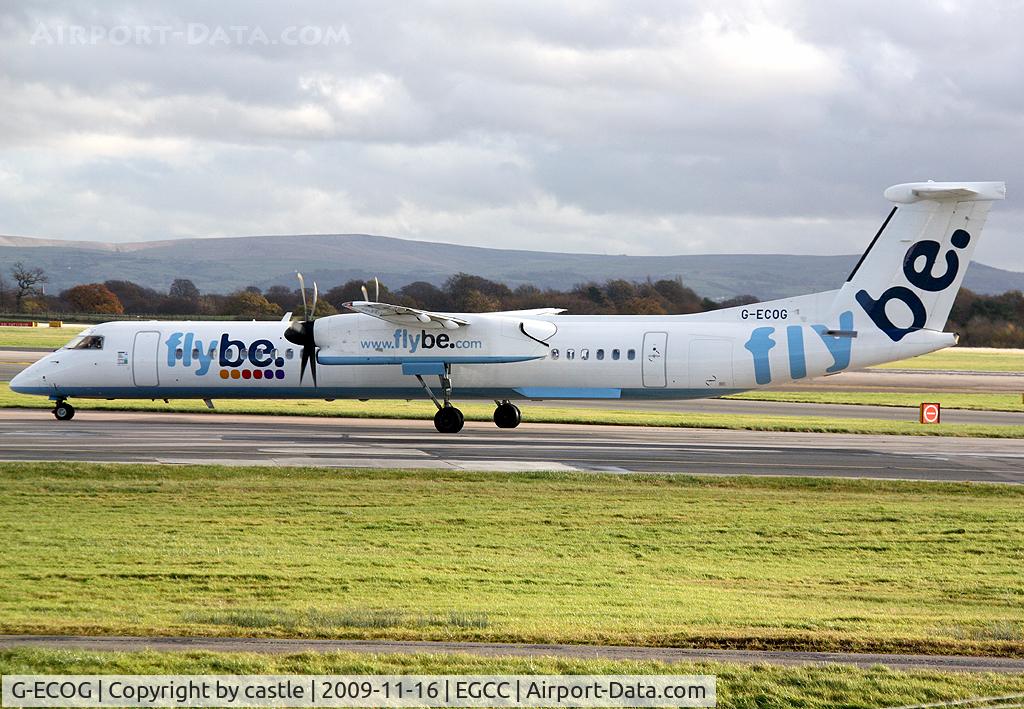 G-ECOG, 2008 De Havilland Canada DHC-8-402Q Dash 8 C/N 4220, seen @ Manchester