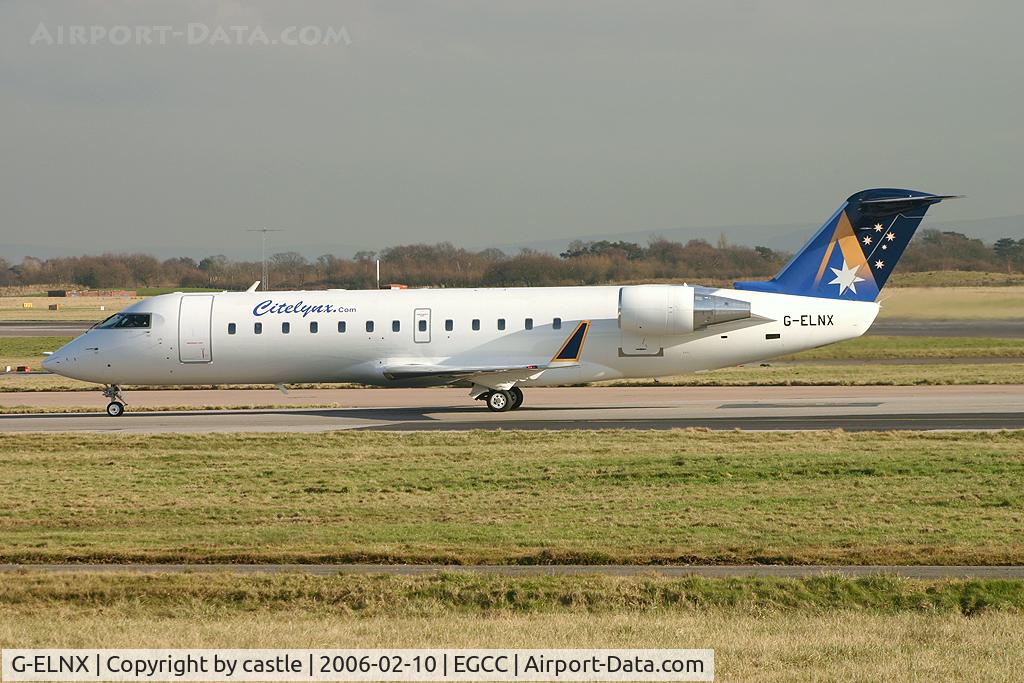 G-ELNX, 2001 Canadair CRJ-200LR (CL-600-2B19) C/N 7508, seen @ Manchester