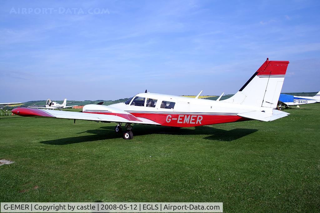 G-EMER, 1973 Piper PA-34-200 Seneca C/N 34-7350002, seen @ Old Sarum