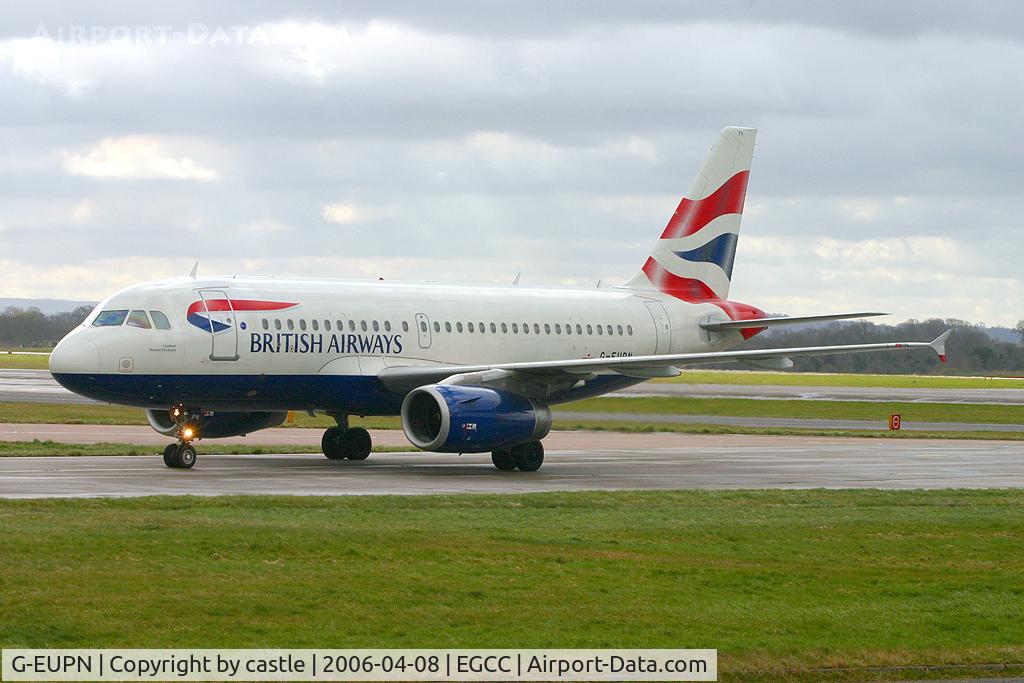 G-EUPN, 2000 Airbus A319-131 C/N 1261, seen @ Manchester