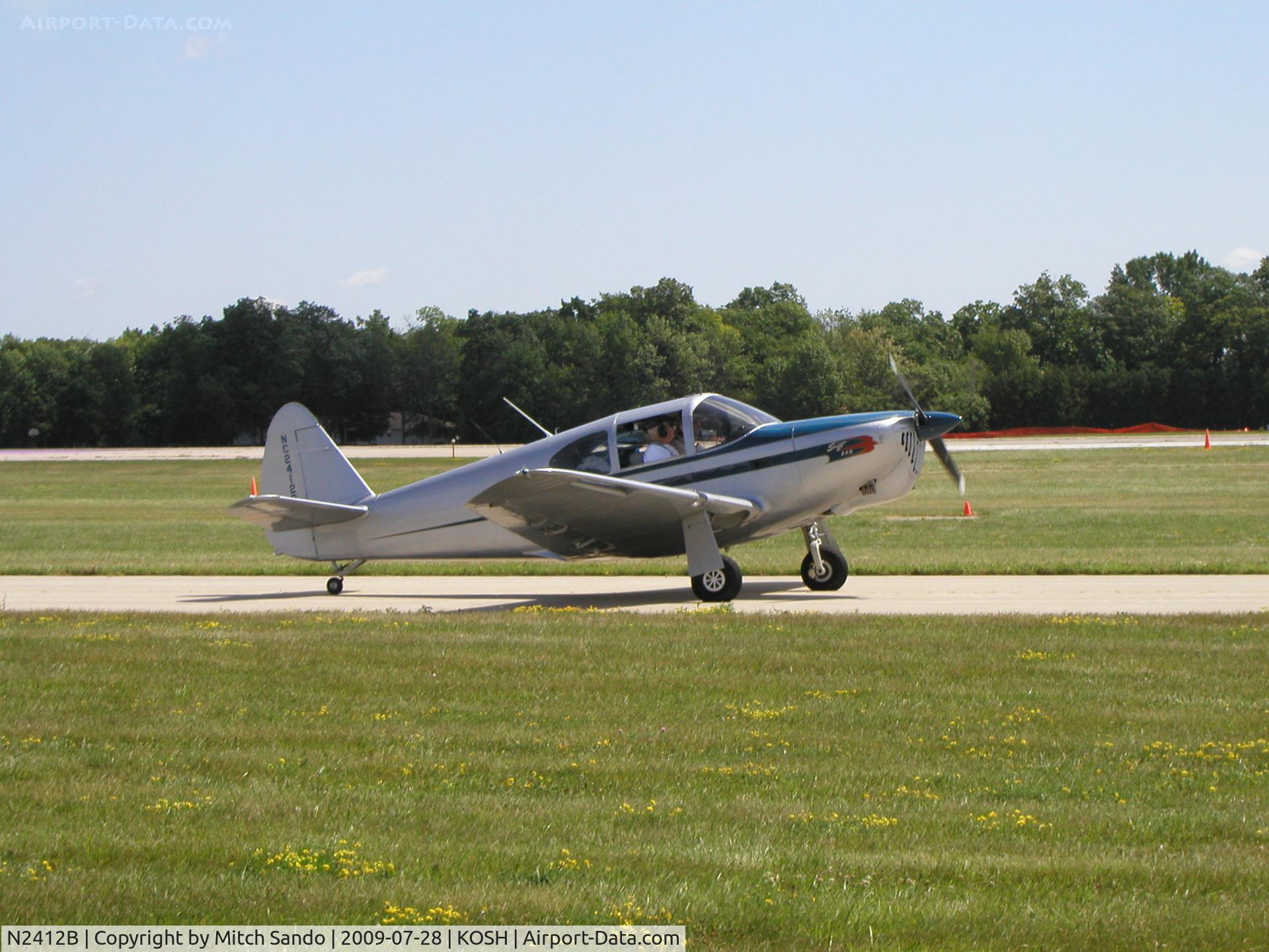 N2412B, 1949 Temco GC-1B Swift C/N 3712, EAA AirVenture 2009.