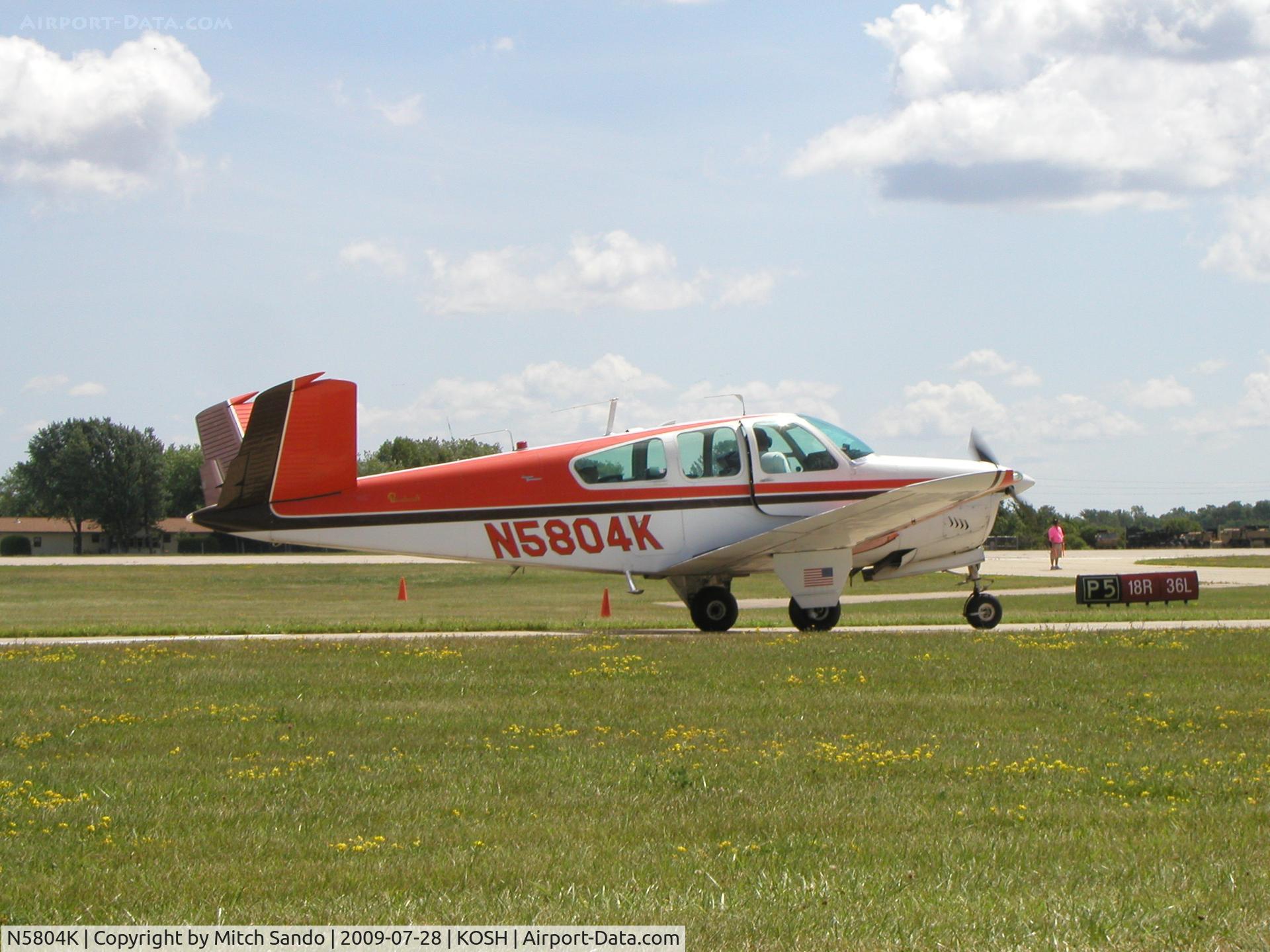 N5804K, 1965 Beech S35 Bonanza C/N D-7831, EAA AirVenture 2009.
