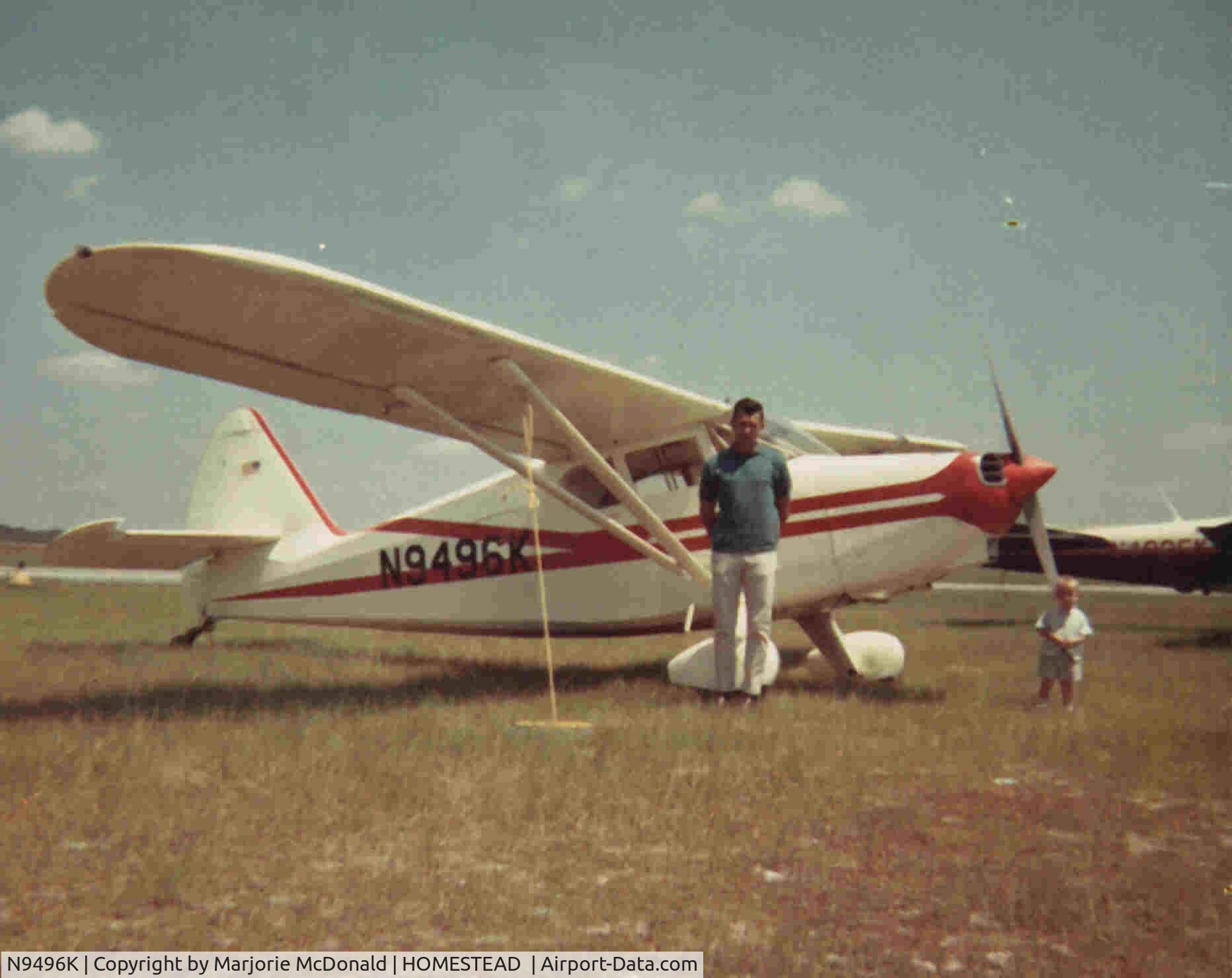 N9496K, 1947 Stinson 108-2 Voyager C/N 108-2496, My Father, Dean McDonald, with N9496K Stinson Voyager 108