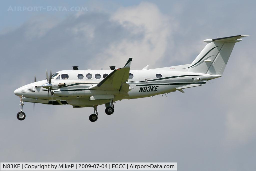 N83KE, 2005 Raytheon Aircraft Company B300 C/N FL-436, Operated by L-3 Communications, this Beechcraft has a multitude of aerials & sensors fitted.