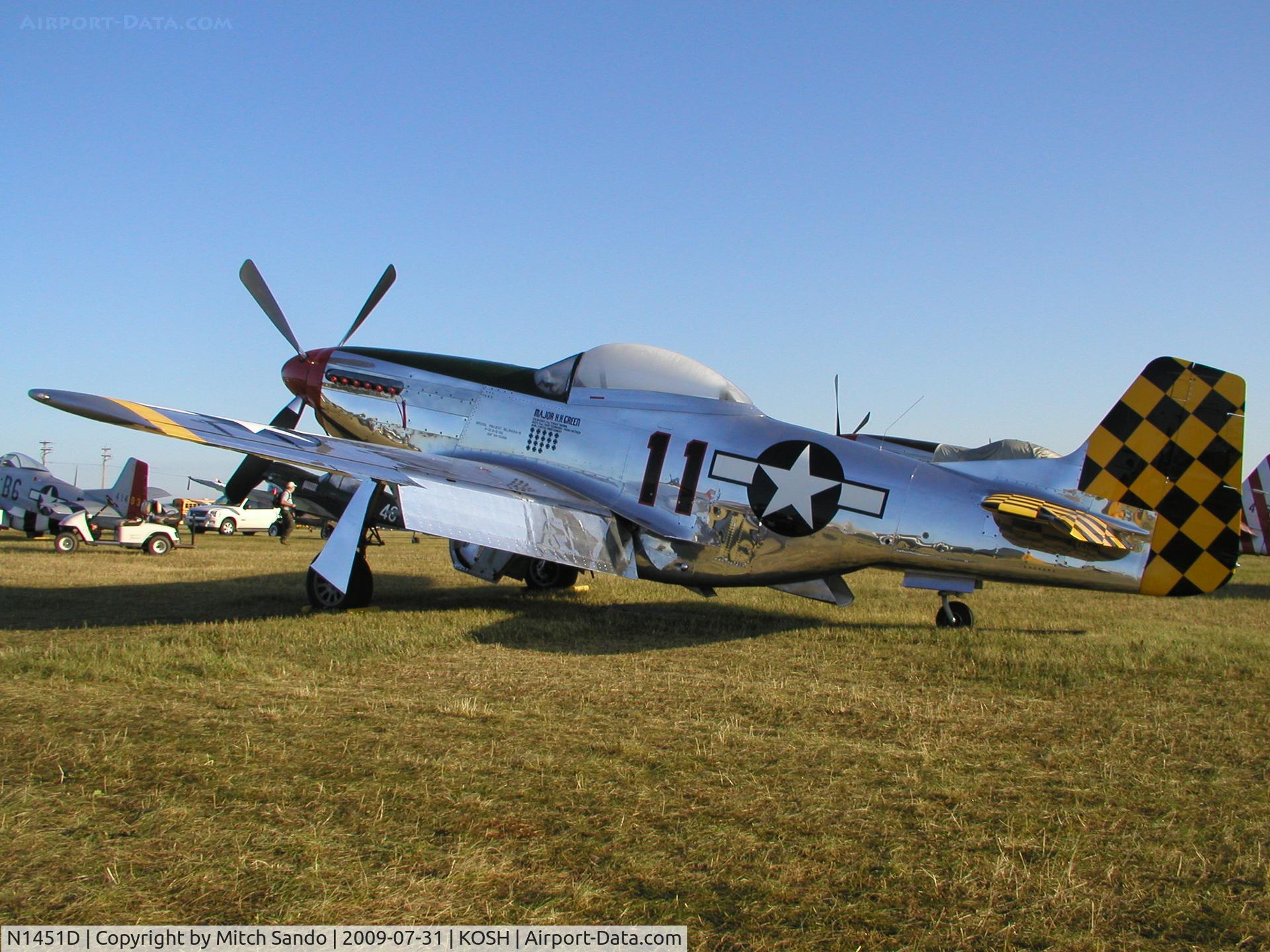 N1451D, 1944 North American P-51D Mustang C/N 44-74446A, EAA AirVenture 2009.
