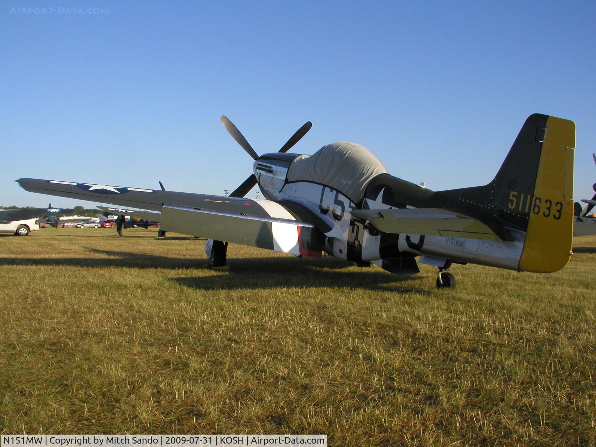 N151MW, 1945 North American P-51D Mustang C/N 124-48386, EAA AirVenture 2009.