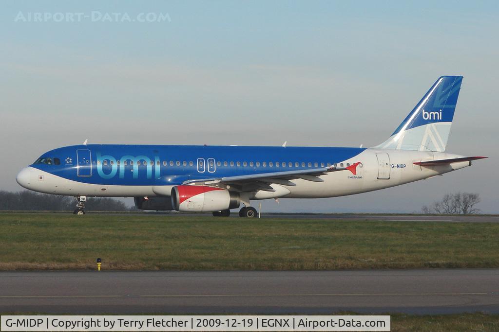 G-MIDP, 2002 Airbus A320-232 C/N 1732, BMI A320 at East Midlands