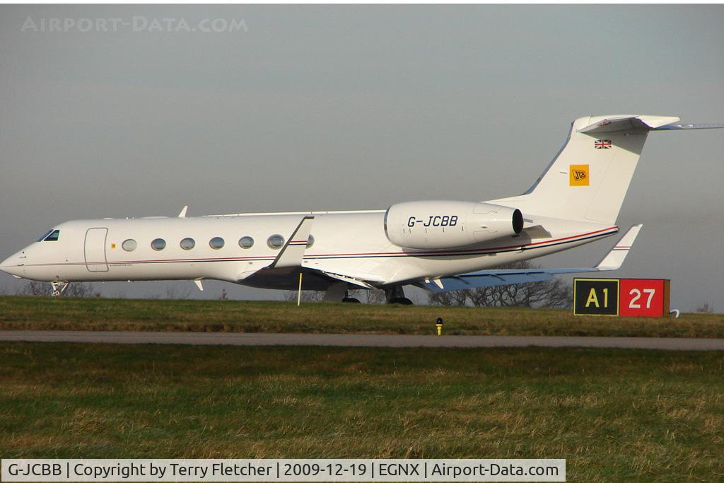 G-JCBB, 2008 Gulfstream Aerospace GV-SP (G550) C/N 5186, JC Bamford G550 at home base - East Midlands