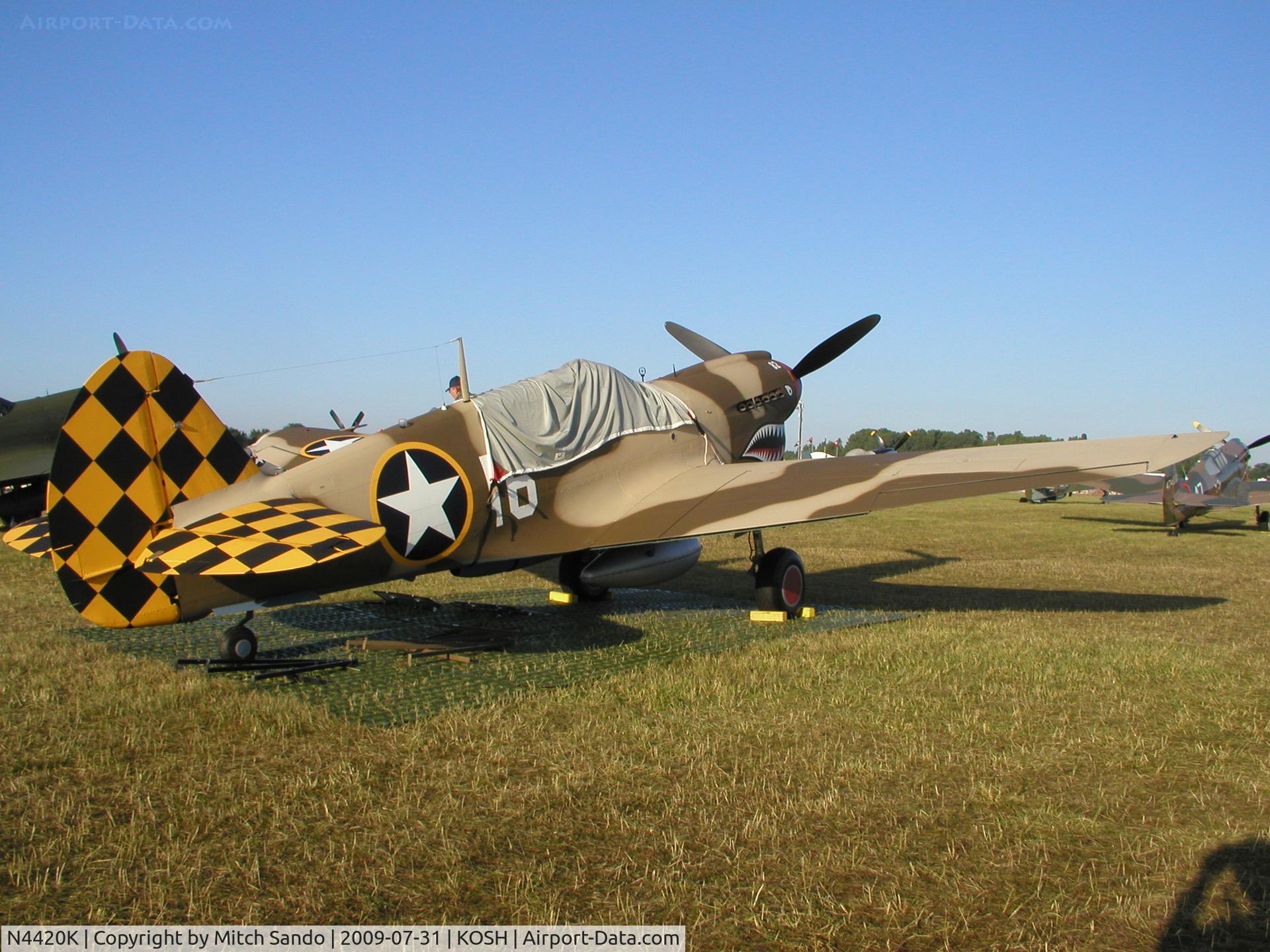 N4420K, Curtiss P-40E Warhawk C/N AK75315134, EAA AirVenture 2009.