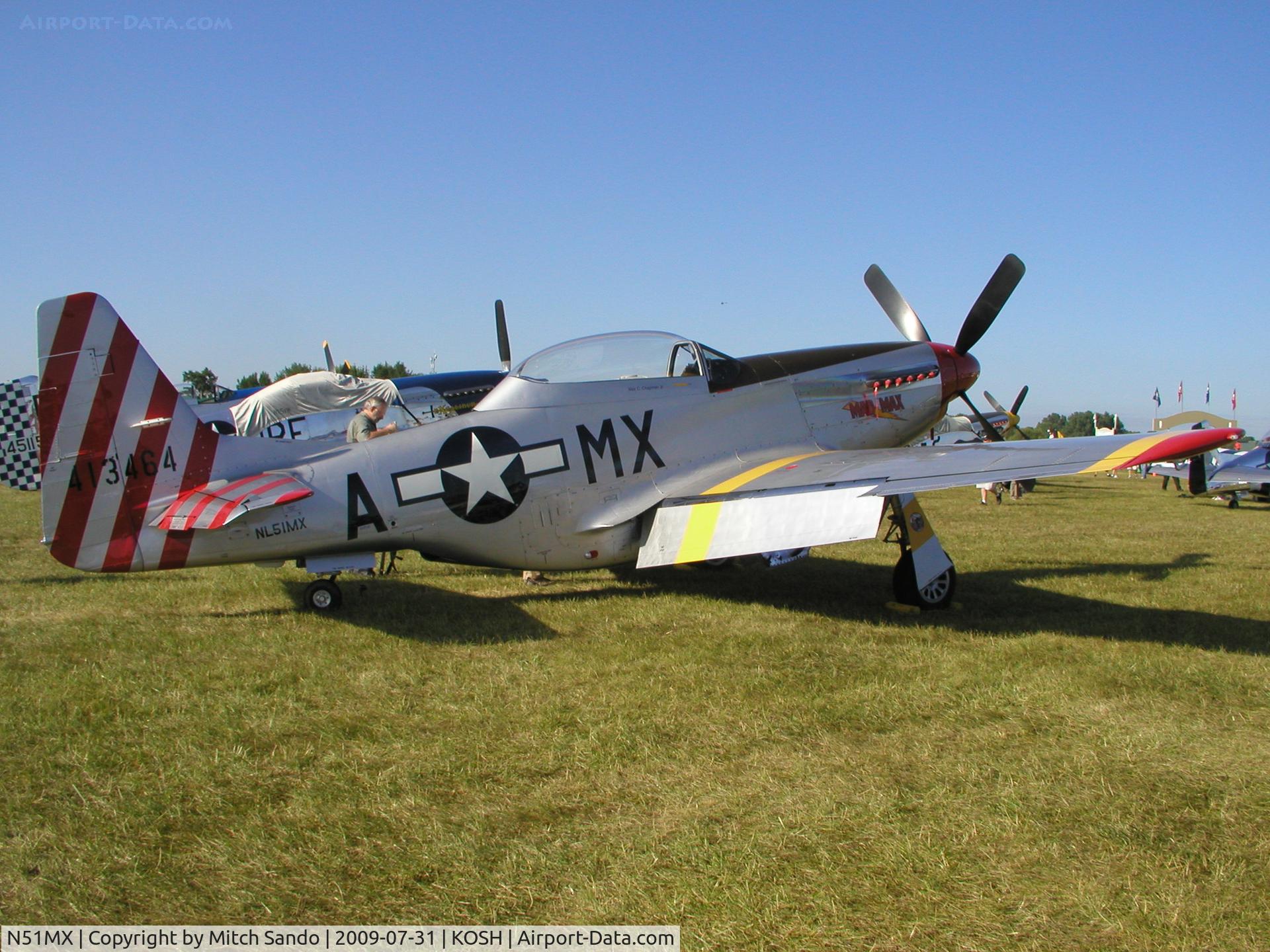N51MX, 1944 North American F-51D Mustang C/N 45-11559, EAA AirVenture 2009.