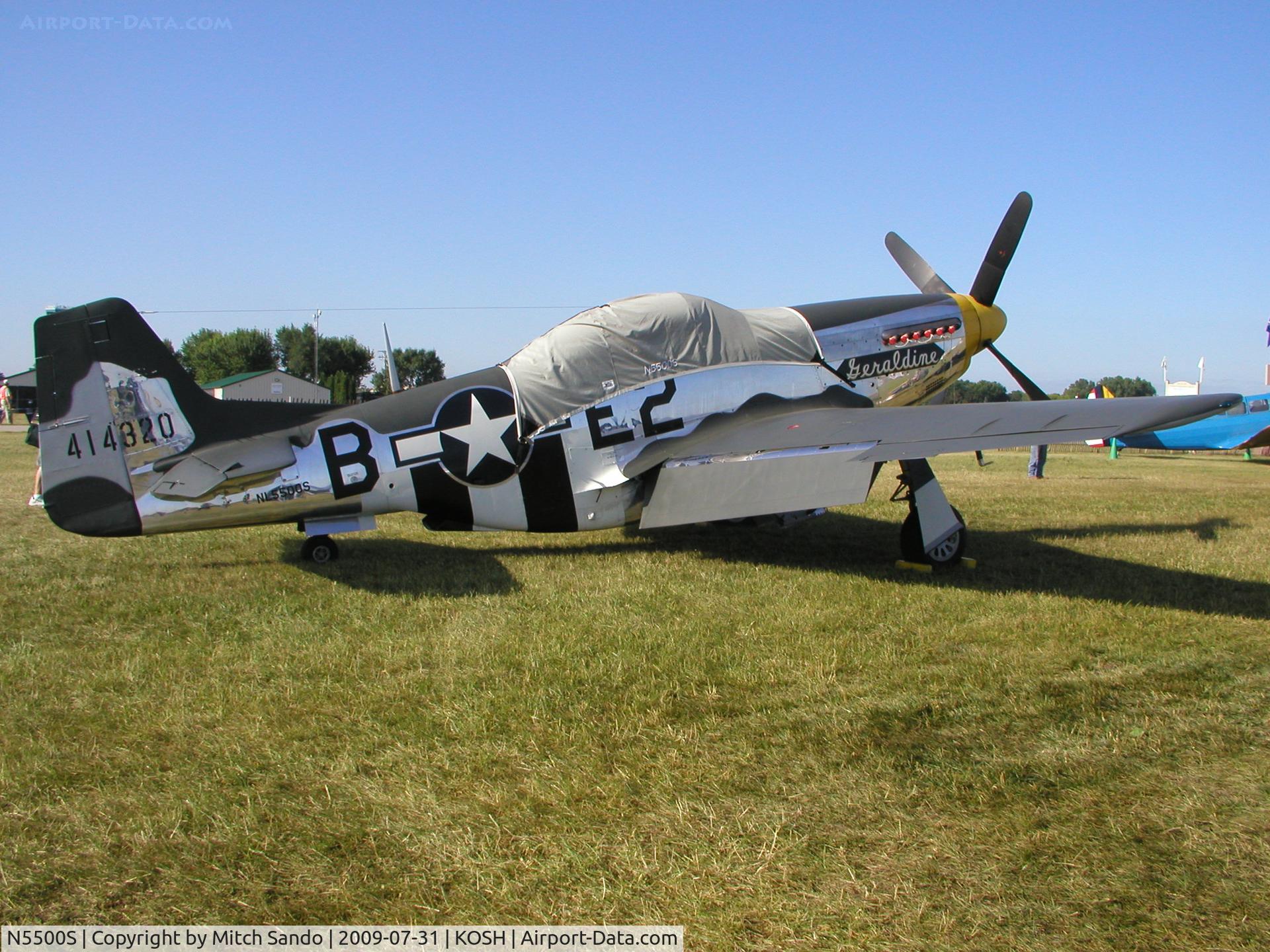 N5500S, 1944 North American F-51D Mustang C/N 44-63655, EAA AirVenture 2009.