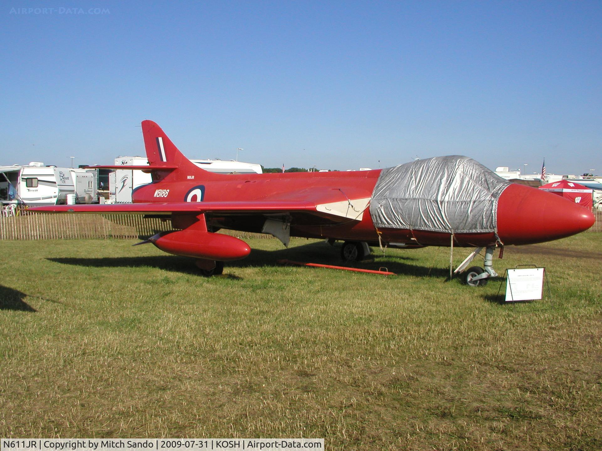 N611JR, 1956 Hawker Hunter F.51 C/N 41H/680277, EAA AirVenture 2009.