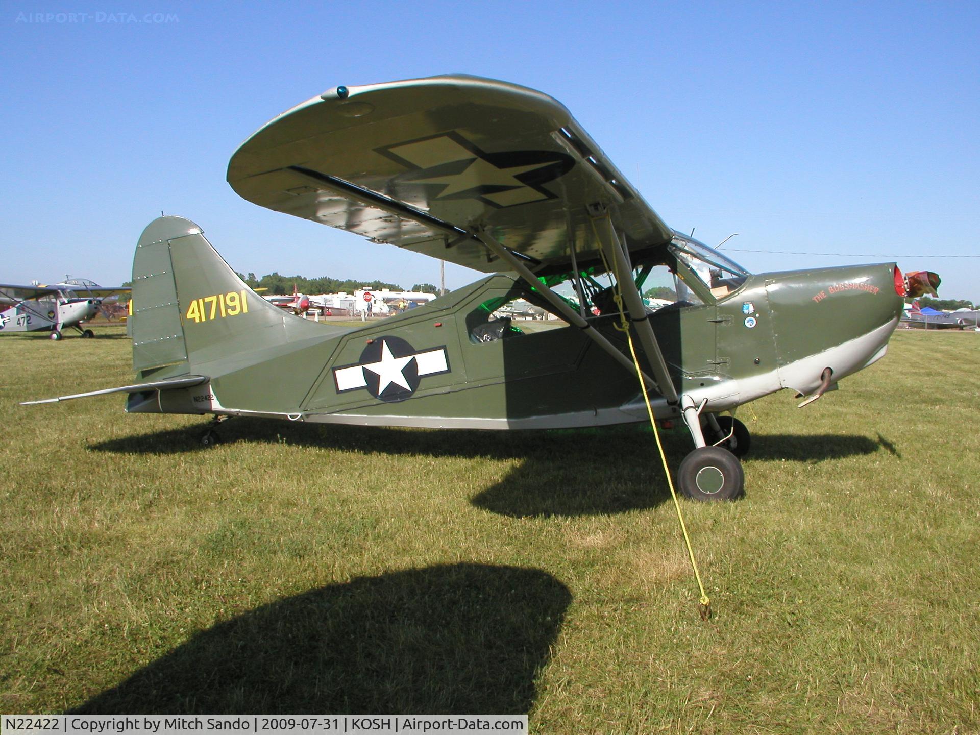 N22422, Stinson L-5B Sentinel C/N 44-17191A, EAA AirVenture 2009.