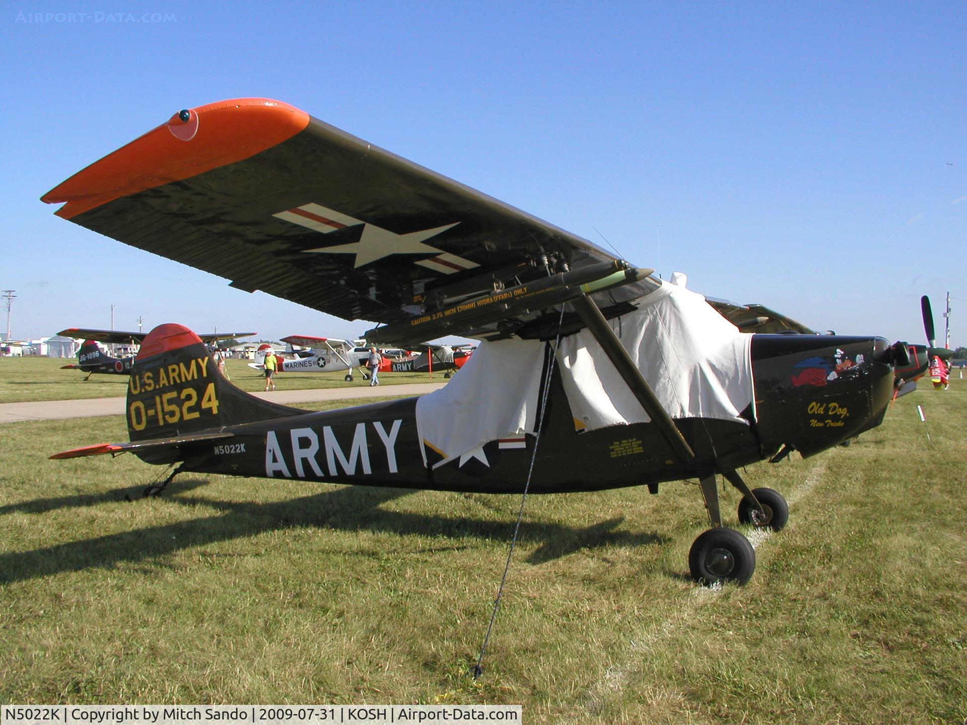 N5022K, 1951 Cessna L-19A Bird Dog C/N 21198, EAA AirVenture 2009.