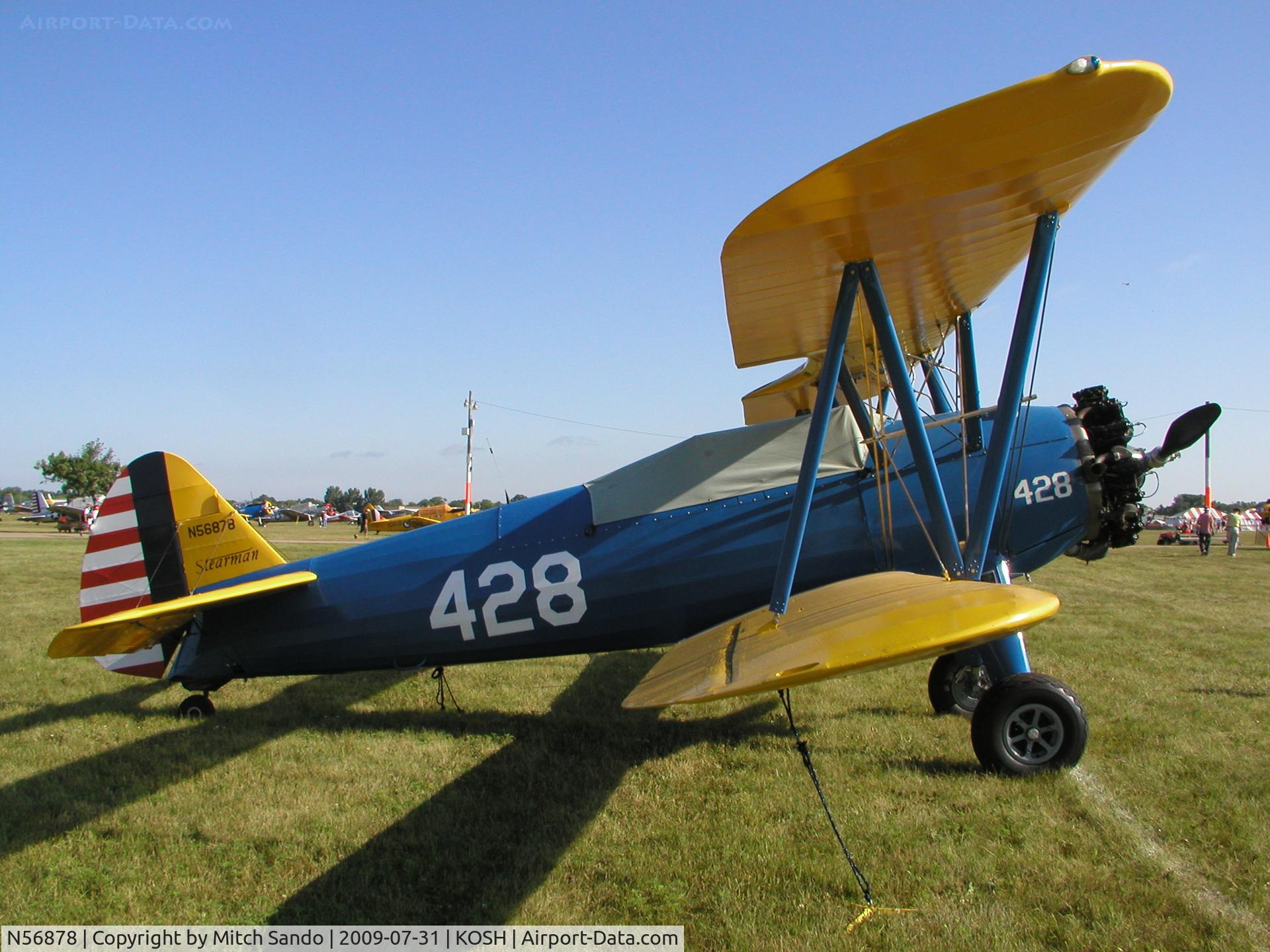 N56878, 1943 Boeing A75N1(PT17) C/N 75-1712, EAA AirVenture 2009.