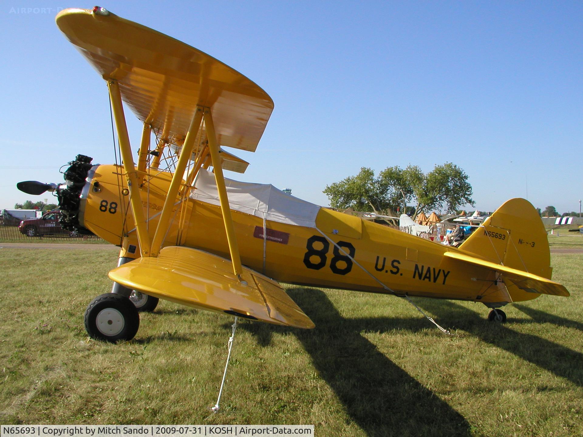 N65693, 1942 Boeing B75N1 C/N 75-6966, EAA AirVenture 2009.