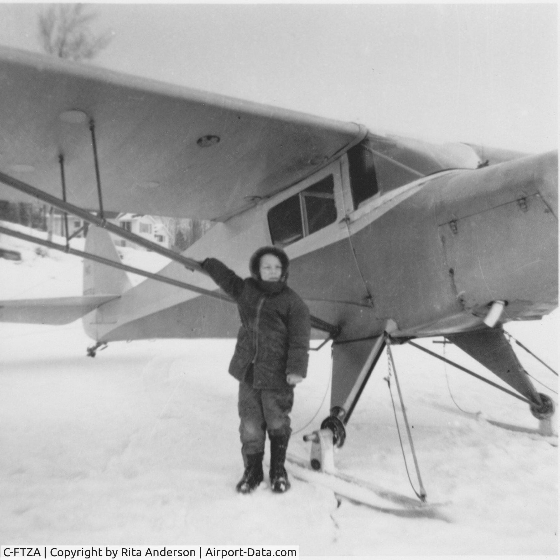 C-FTZA, 1946 Taylorcraft BC-12D C/N 8864, s/n 8864, NC96564 in northern Wisconsin, 1956