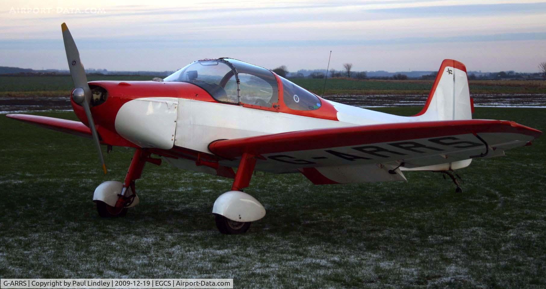 G-ARRS, 1958 Piel CP-301A Emeraude C/N 226, Just landed.