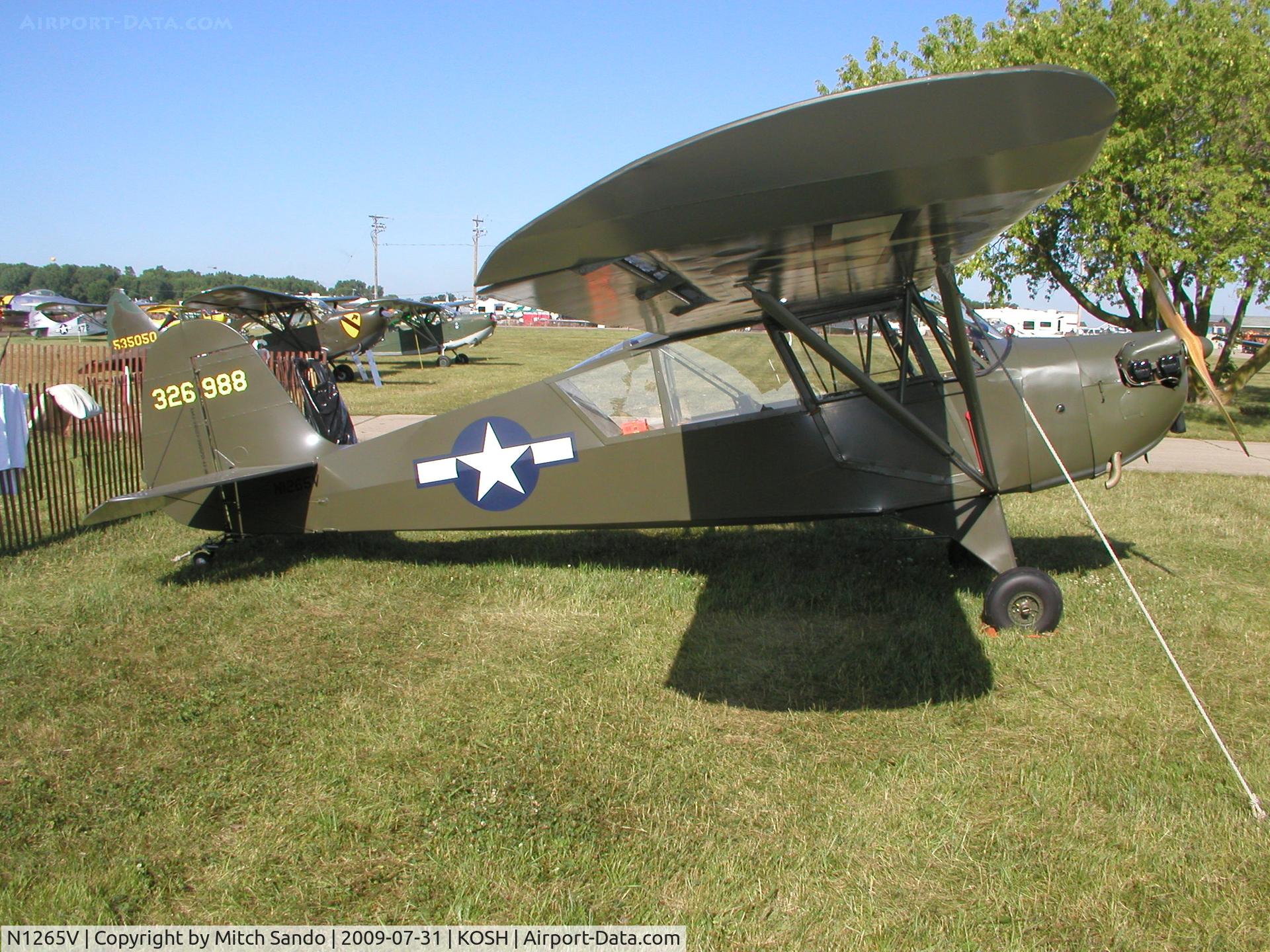N1265V, 1943 Aeronca 0-58B Grasshopper C/N 058B11253, EAA AirVenture 2009.
