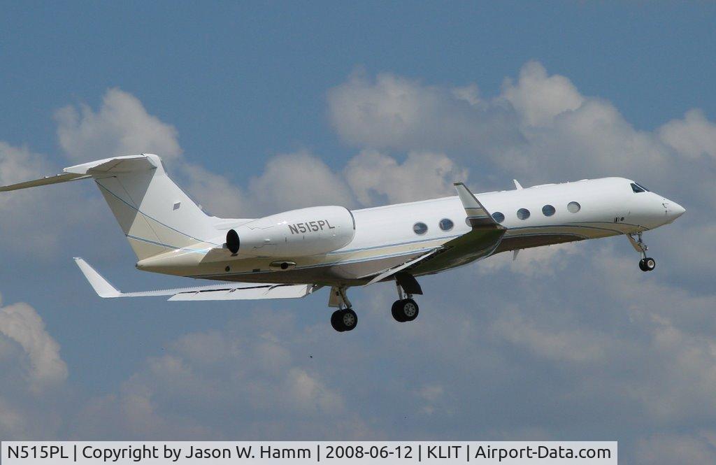 N515PL, 2007 Gulfstream Aerospace GV-SP (G500) C/N 5144, Departing out of 