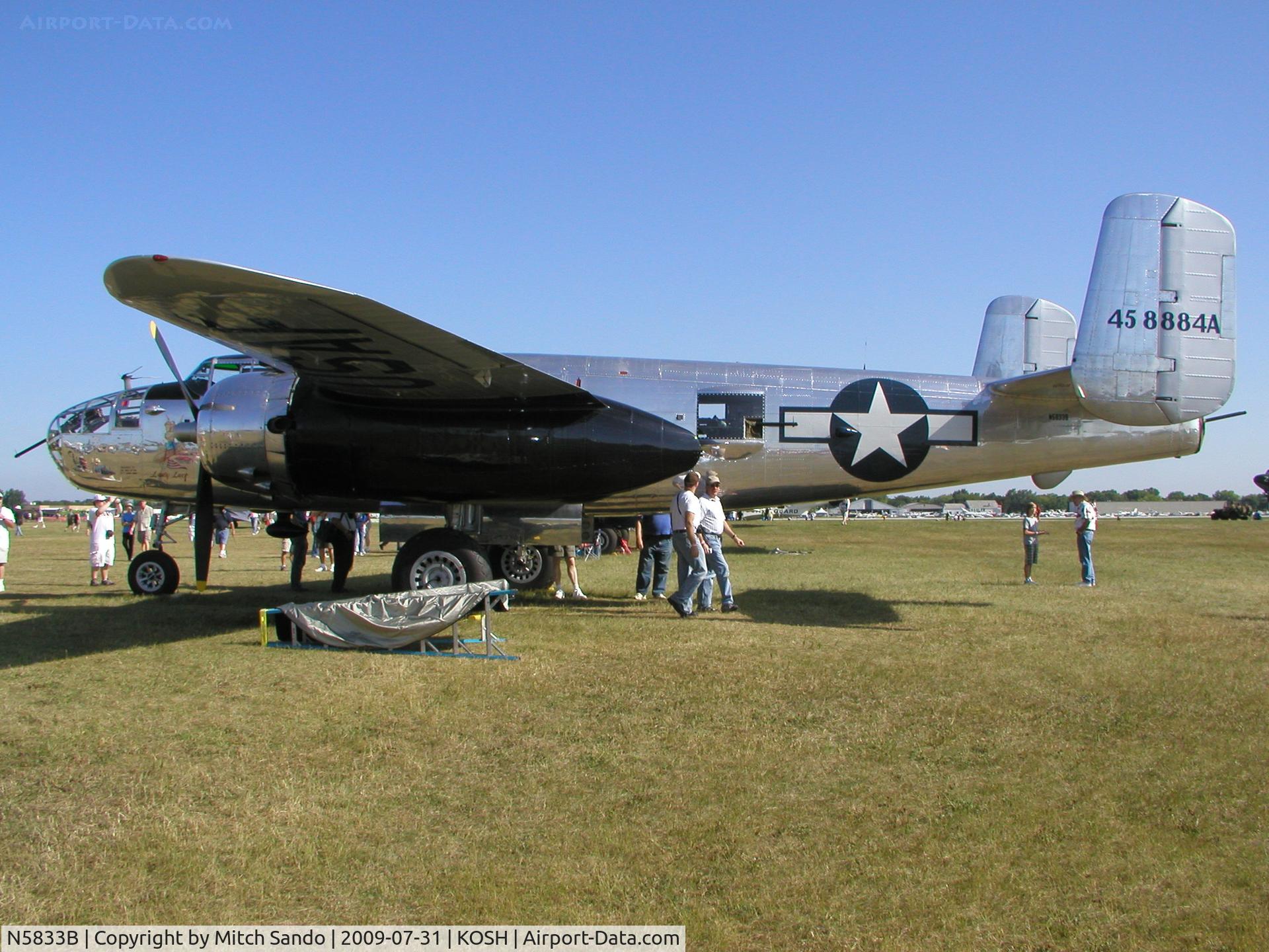 N5833B, 1945 North American B-25J Mitchell Mitchell C/N 108-47735, EAA AirVenture 2009.