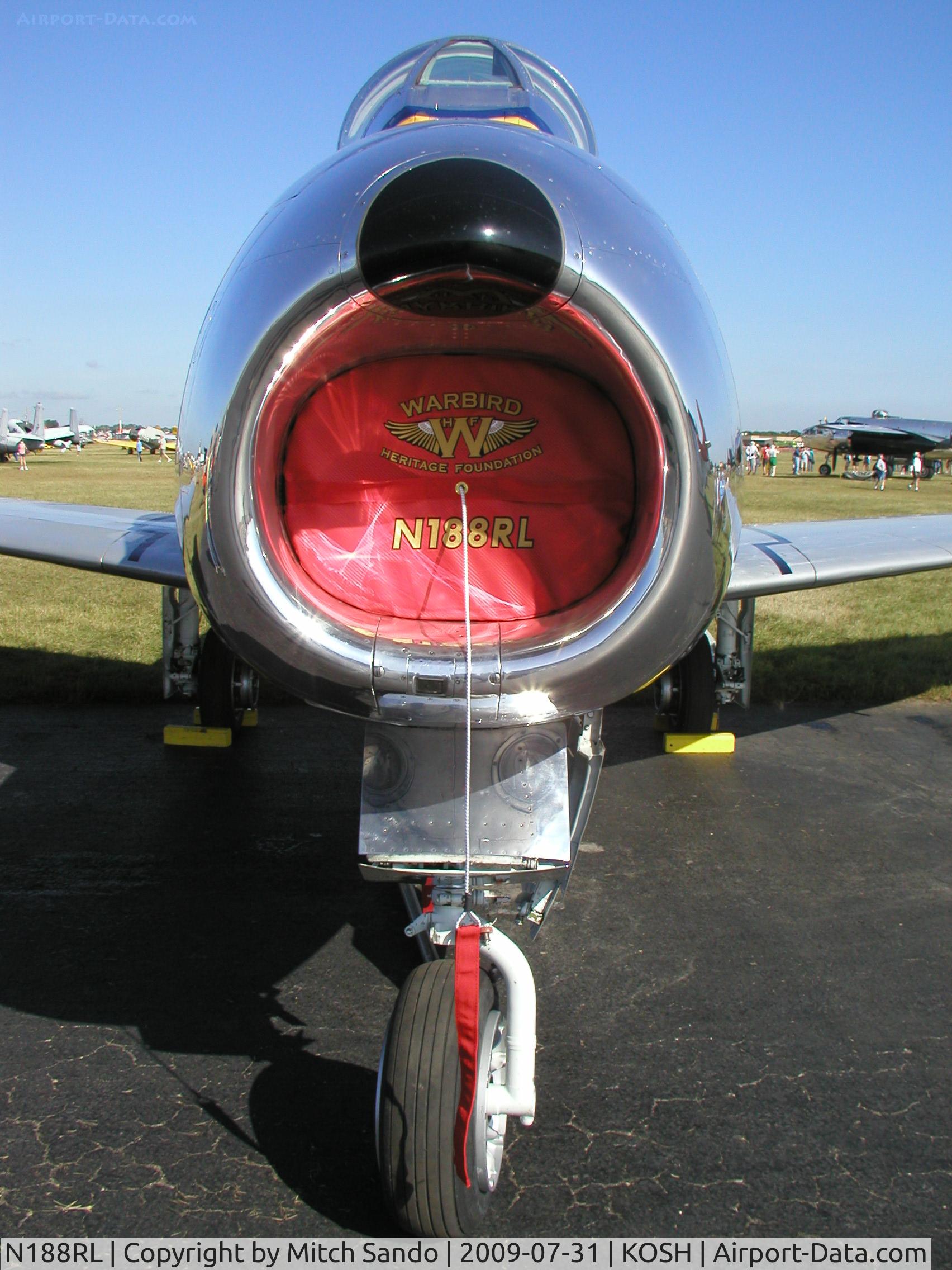 N188RL, 1952 North American F-86F Sabre C/N 191-682, EAA AirVenture 2009.